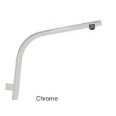 SUPERIA Gooseneck Wall Mounted Shower Arm In Chrome, Matte Black, Brushed Gold, Brushed Nickel & Gunmetal Grey